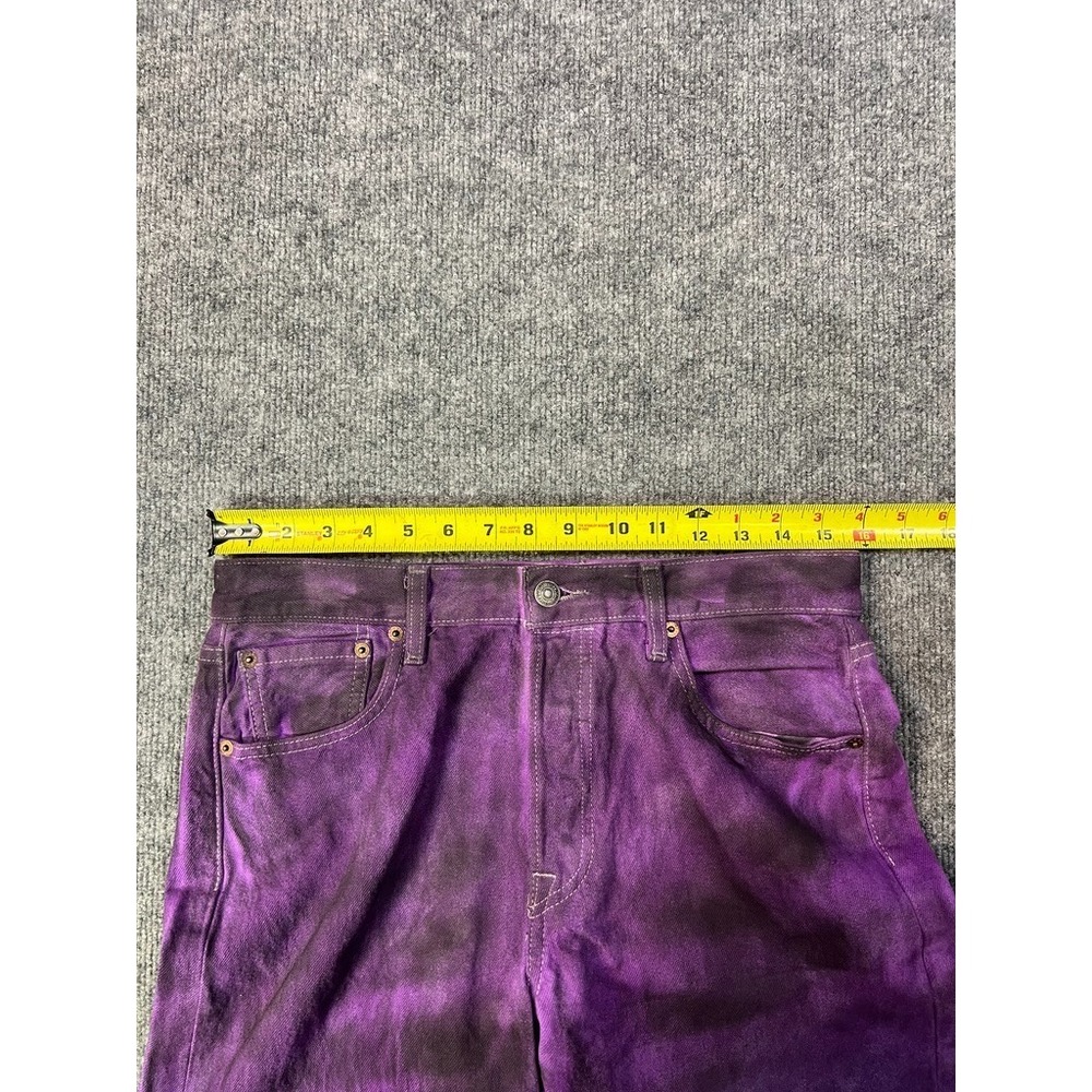 Levi's Men's 501 W30 L32 Purple Overdyed Jeans Y2K Grunge Streetwear Depop Skate - Picture 5 of 15
